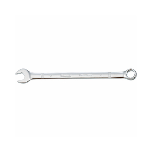 Combination Wrench, Metric, 11 mm Head, 6-5/8 in L, 12-Point, Chrome, Comfort-Grip Handle