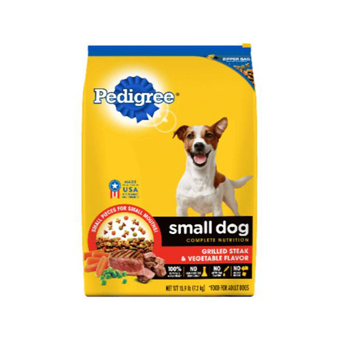 Dog Food, Dry, Small Dog, Grilled Steak and Vegetable Flavor, 3.5-Lb.