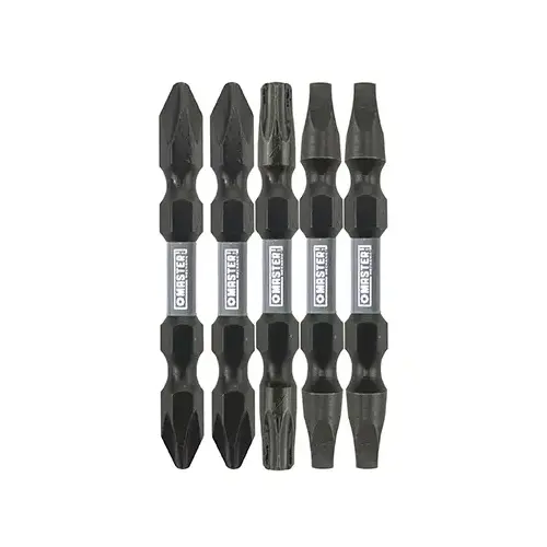 Double End Impact Screwdriver Bit, Assorted, 5-Pk.