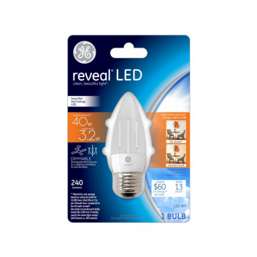 Reveal LED Light Bulb, Clear, 240 Lumens, 3.2-Watts