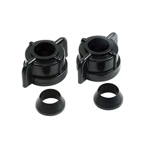 Coupling Nut & Washer, Plastic, 1/2-In Pair