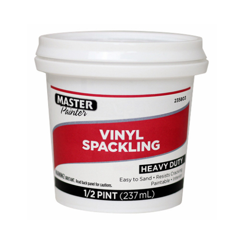 Vinyl Spackling Paste, 1/2-Pint