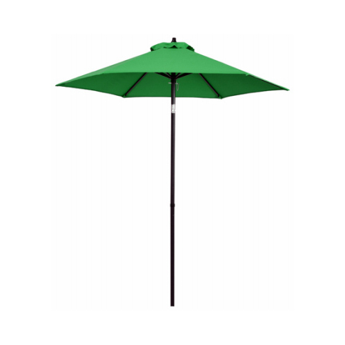 Patio Market Umbrella, Green Fabric, 7-Ft.