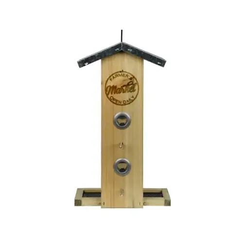 Nature's Way WWGF1-DECO Rustic Bird Feeder, Vertical Hopper, Cedar