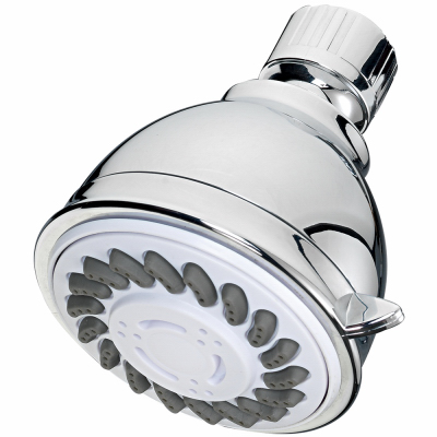 HomePointe 228636 Showerhead, Fixed-Mount, 3-Settings, Chrome Plastic