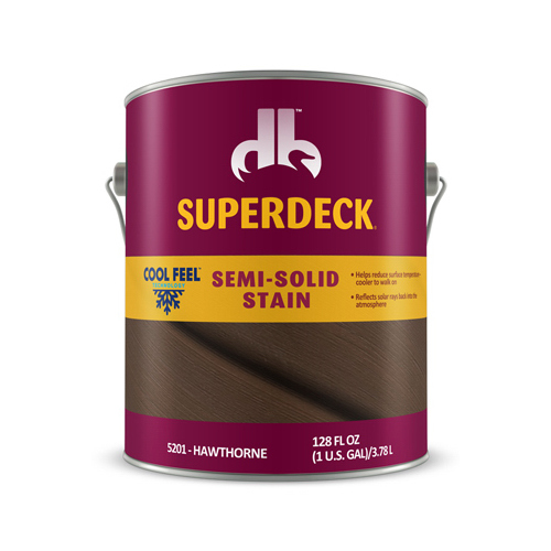 Duckback DPI052014-16 Cool Feel Wood Stain, Semi-Solid, Hawthorne, 1-Gal.