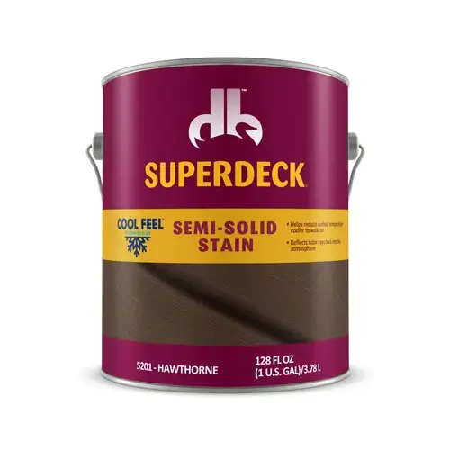 Duckback DPI052014-16 Cool Feel Wood Stain, Semi-Solid, Hawthorne, 1-Gal.