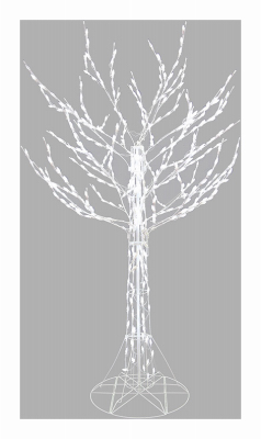 LEDUP MANUFACTURING GROUP LTD DDSTWT96420C5-PW-CB-1 LED Branch Tree, Twinkling, Pure White, 8-Ft.