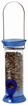 Droll Yankees JFB-S8B Songbird Tube Feeder for Beginners, 8-In., Blue