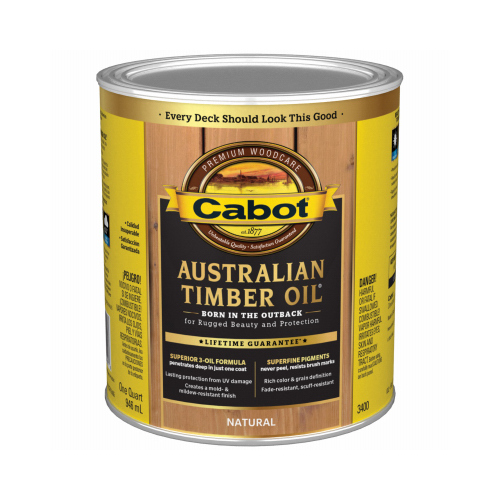 CABOT/VALSPAR CORP 3400-05 Australian Timber Oil, Natural, 1-Qt.