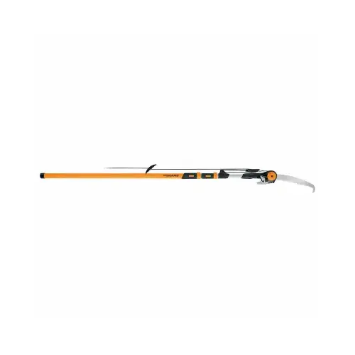 394631-1001 Pole Saw and Pruner, 1-1/4 in Dia Cutting Capacity, Steel Blade, 7 to 16 ft L Extension