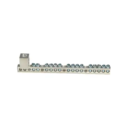 18-Terminal QO & Homeline Aluminum Ground Bar Kit Metallic