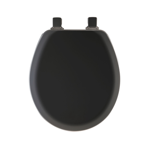 Mayfair by Bemis 41EC-047 Toilet Seat Round Black Molded Wood Gloss