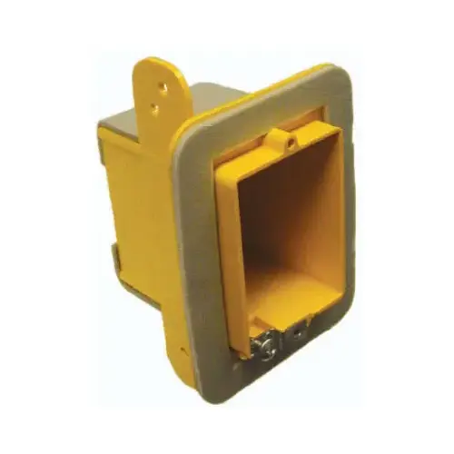 Vapor Barrier Box, 1 -Gang, Polycarbonate, Yellow, Bracket Mounting