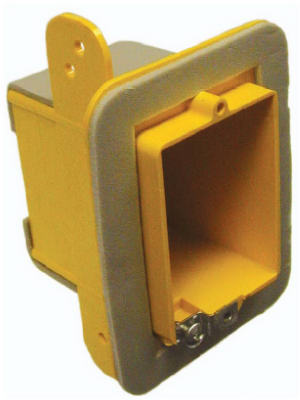 RACO 2011FBAR Vapor Barrier Box, 1 -Gang, Polycarbonate, Yellow, Bracket Mounting