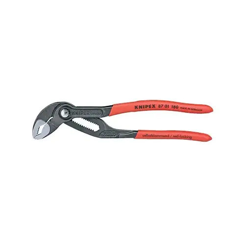 Knipex 8701180SBA Water Pump Pliers Cobra 7.25" Chrome Vanadium Steel Red