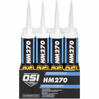 OSI 1493960 Silicone Sealant, White, 24 hr Curing, -60 to 400 deg F, 10 fl-oz Cartridge