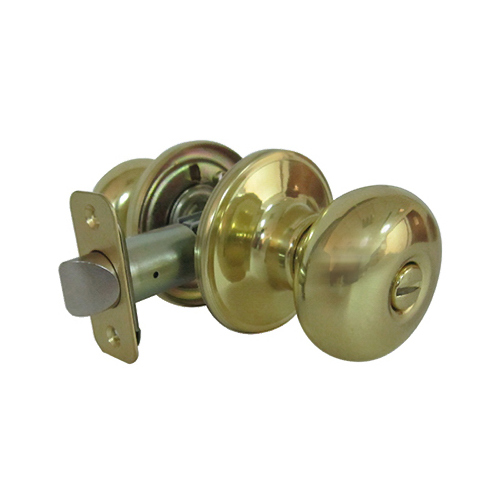 Faultless TF710B Privacy Knob Mushroom Polished Brass Right Handed Polished Brass