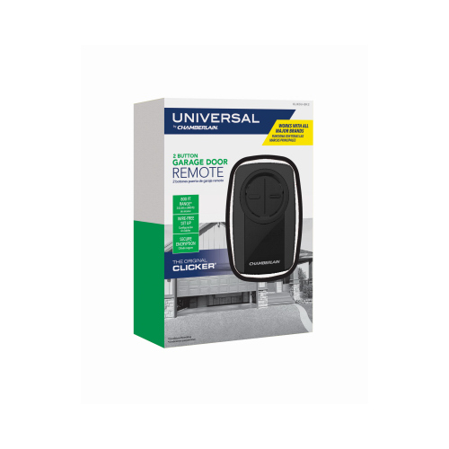 Chamberlain KLIK5U-BK2 Wireless Keyless Entry Clicker 2 Door For Most Garage Door Openers Black