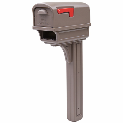 Gibraltar Mailboxes GGC1M0000 Mailbox Gibraltar es Gentry Classic Plastic Post Mount Mocha Powder Coated