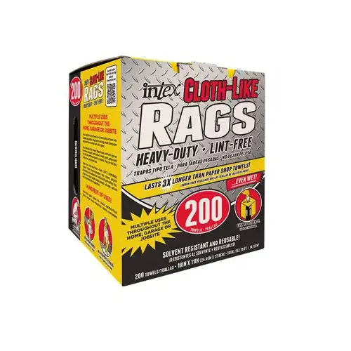 Intex NW-00347-200 Wiping Rags Fiber Blend 10" W X 11" L