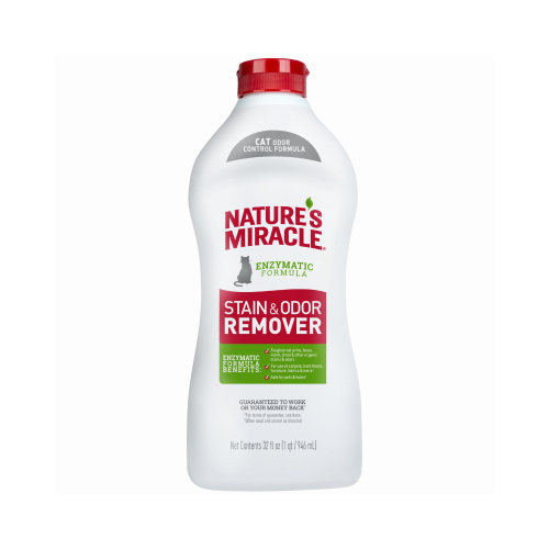 Nature's Miracle P-98323-XCP12 Stain and Odor Remover Just for Cats No Scent Liquid - pack of 12