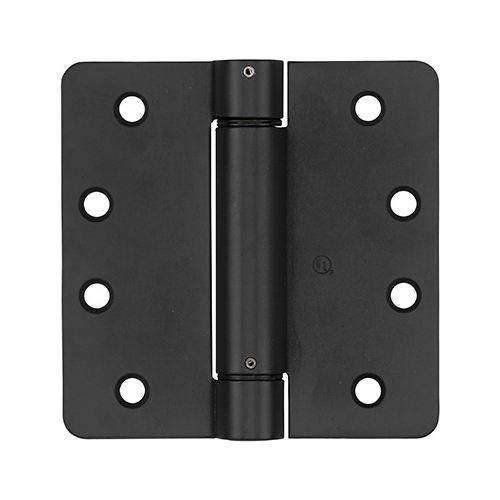 National Hardware N350850 V521 4" x 4" 1/4" Radius Spring Hinge Oil Rubbed Bronze Finish