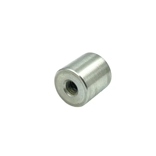 1/2 Inch Diameter X 1/2 Inch Length Round Standoff Base Brushed Stainless Steel