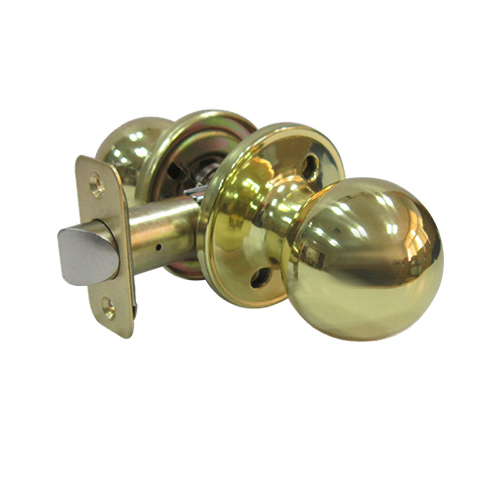 Ball Passage Knob Set, Polished Brass