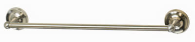 HOMEWERKS WORLDWIDE LLC-IMPORT 231184 Rounded Towel Bar, Brushed Nickel, 18-In.