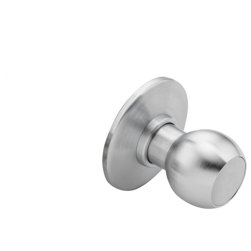 Grade 1 Double Dummy Cylindrical Lock, 4 Knob, Non-Keyed, Satin Chrome Anti-Microbial Finish, Non-handed Satin Chrome Anti-Microbial