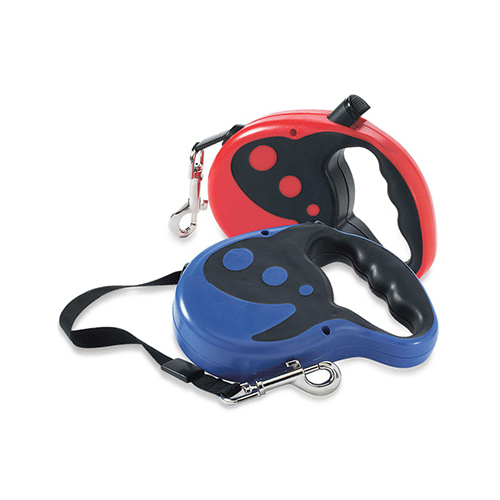 Dog Leash, Retractable, Up to 65-Lbs., Red or Blue, 16-Ft.