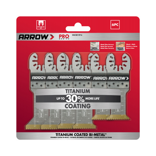 Arrow Fasteners OSC201VP-6 Tita MTL/WD Variety - pack of 6