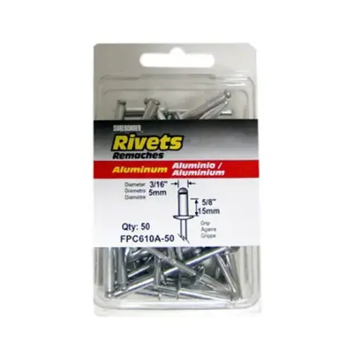 FPC Corporation FPC610A-50 Extra Long Aluminum Rivets - pack of 50