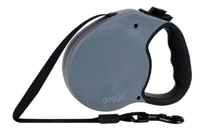 PET ADVENTURES WORLDWIDE DGO RLSH GG LG Retractable Leash, Large, Granite Gray, 16-Ft.