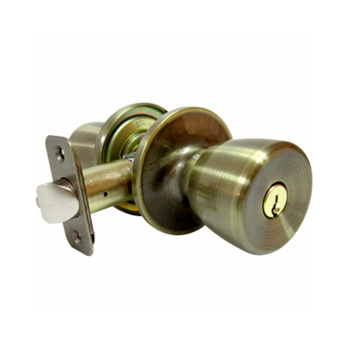 Taiwan Fu Hsing Industrial Co., Ltd. TS800B KA3 Entry Lockset, Medium Tulip-Style Knob, Antique Brass