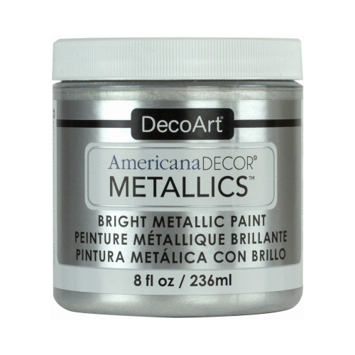 Americana Decor Metallics Craft Paint, Sterling Silver, 8-oz.