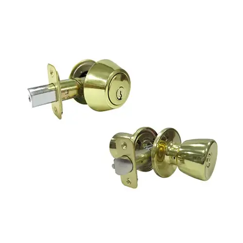 Combination Lockset, Polished Brass