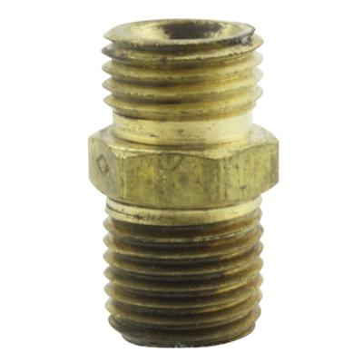 Milton Industries, Inc. S-648 Air Compressor Hose Fitting, Hex Nipple, 1/4 MNPT x 1/4-In. NPS Pair