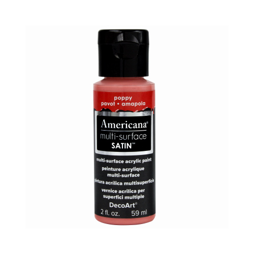 DECO ART DA505-30 Americana Multi Surface Craft Paint, Satin, Poppy, 2-oz.