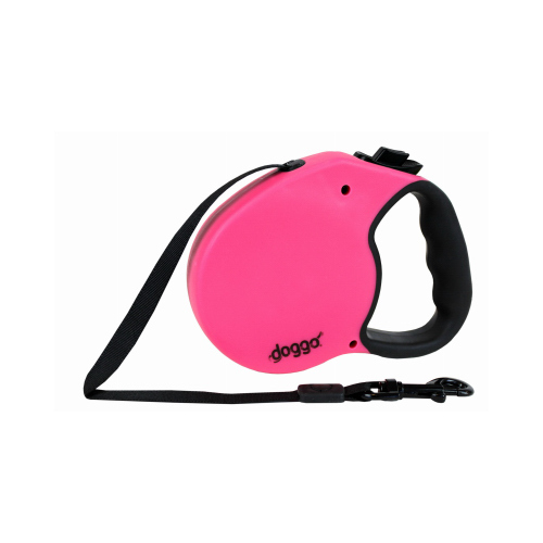 Retractable Dog Leash, Pink, Small Dogs, 13-Ft.