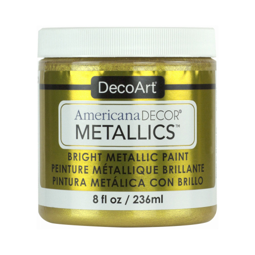 Americana Decor Metallics Craft Paint, 24K Gold, 8-oz.