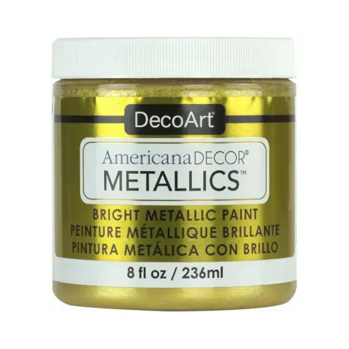 Americana Decor Metallics Craft Paint, 24K Gold, 8-oz.