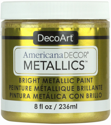 DECO ART ADMTL04-36 Americana Decor Metallics Craft Paint, 24K Gold, 8-oz.