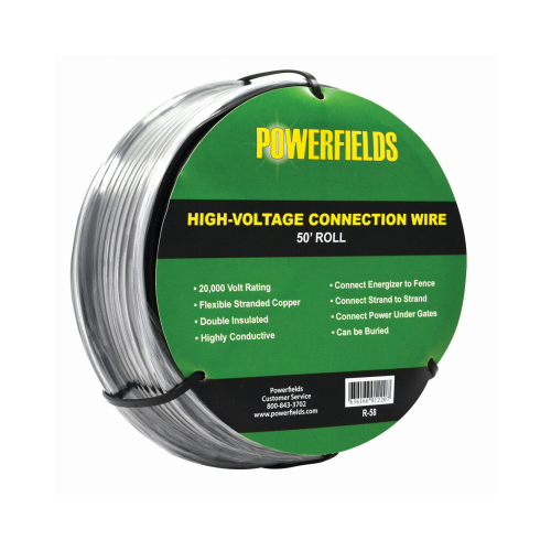 POWERFIELDS R-58 Underground High-Voltage Electric Fence Connection Cable, Double Insulated, 50-Ft.