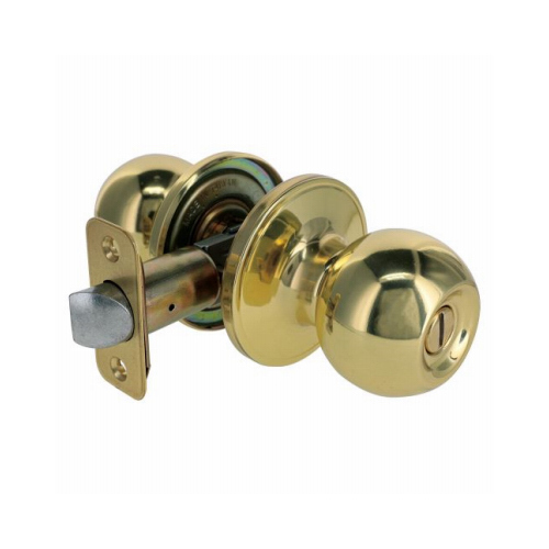 Taiwan Fu Hsing Industrial Co., Ltd. T3710B Privacy Lockset, Ball-Knob Style, Polished Brass