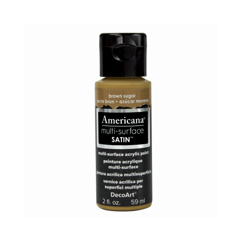 Americana Multi Surface Craft Paint, Satin, Brown Sugar, 2-oz.