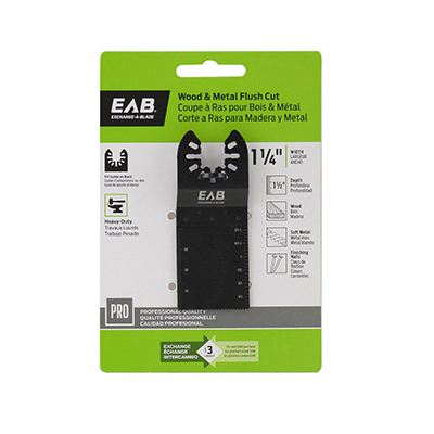 EAB Tool Company Inc 1070042 Flush Cut Oscillating Tool Blade, Bi-Metal, 1-1/4-In.