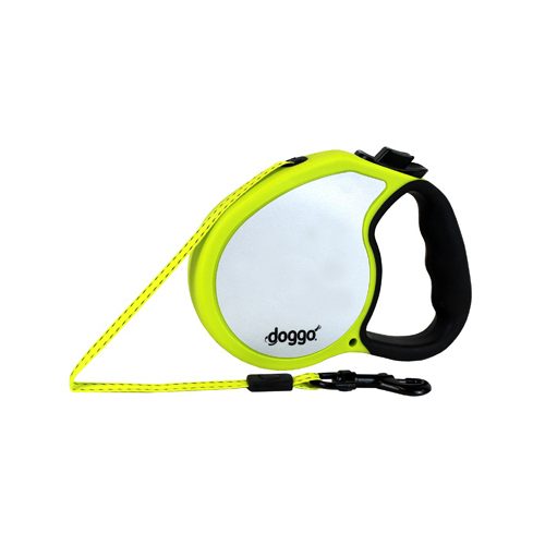 PET ADVENTURES WORLDWIDE DGO RLSH NY SM Retractable Dog Leash, Neon Yellow, Small Dogs, 13-Ft.