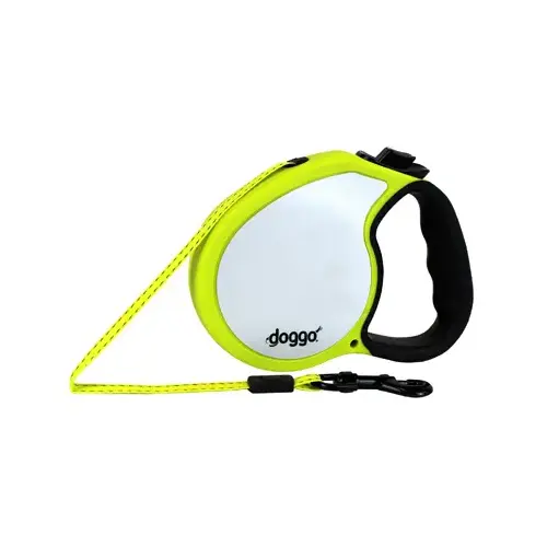 Retractable Dog Leash, Neon Yellow, Small Dogs, 13-Ft.